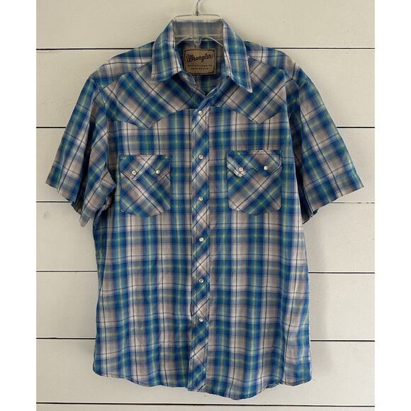 Short Sleeve Snap Shirt Wrangler Outdoor Reg Fit RN#130273 Size XL *See Photos - Picture 1 of 7